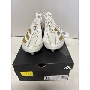 Adidas Adizero Electric Football Cleats White Gold Men's Size 11 New